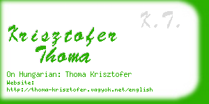 krisztofer thoma business card